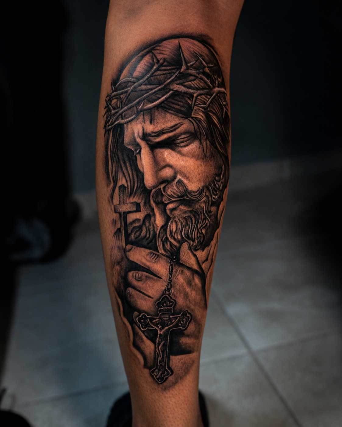 Tatuaje Black & Grey de estilo realista